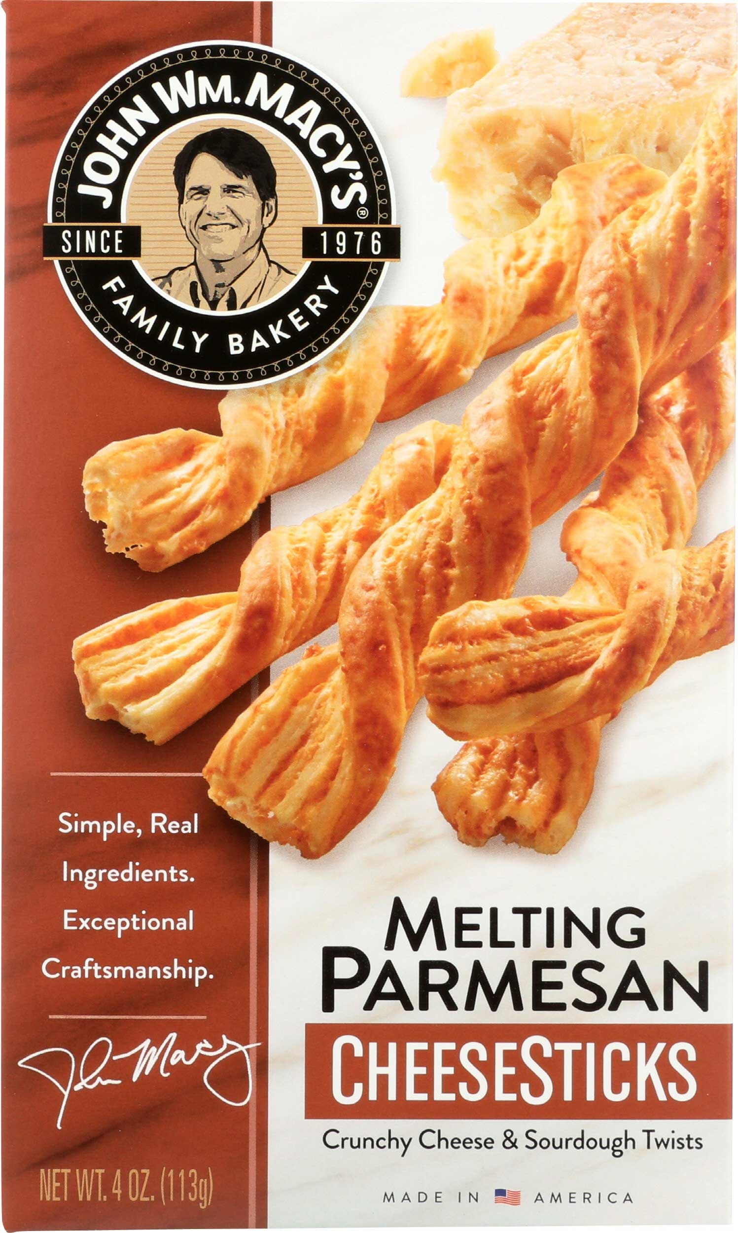 Macys Melting Parmesan Cheese Stick, 4 Ounce -- 6 per case