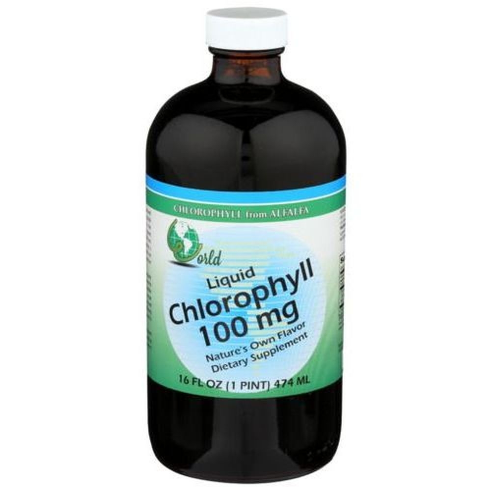 World Organic 100 Mg Chlorophyll Liquid, 16 Ounce