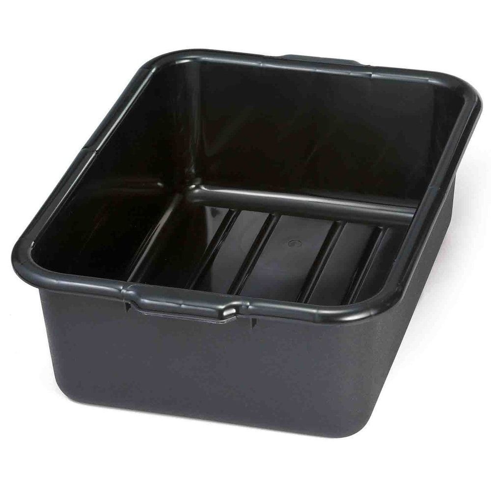 Tablecraft Black High Density Polypropylene Tote Box, 21.5 x 15.75 x 7 inch -- 12 per case
