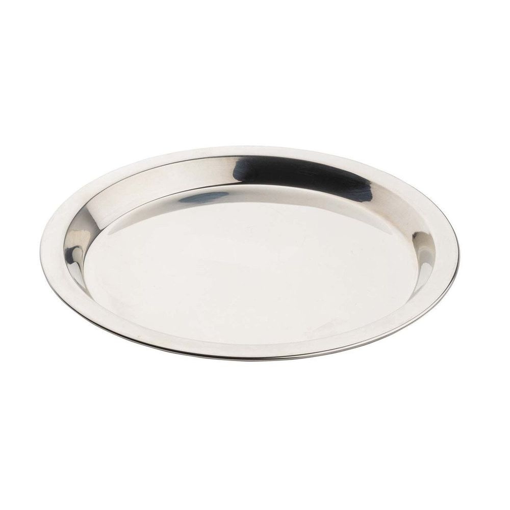 Tablecraft Stainless Steel Round Pie Pan Server, 10.125 x 10.125 x 0.75 inch