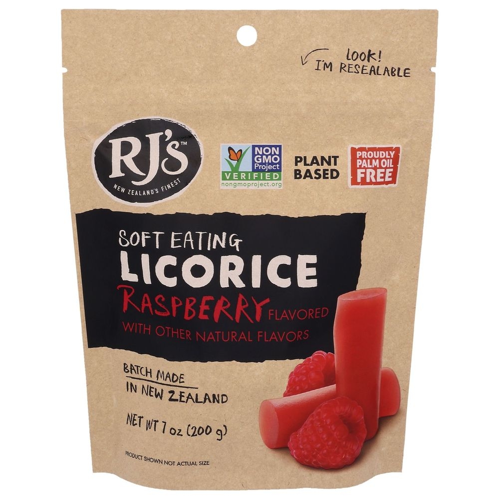 RJs Raspberry Soft Eating Licorice, 7 Ounce -- 8 per case