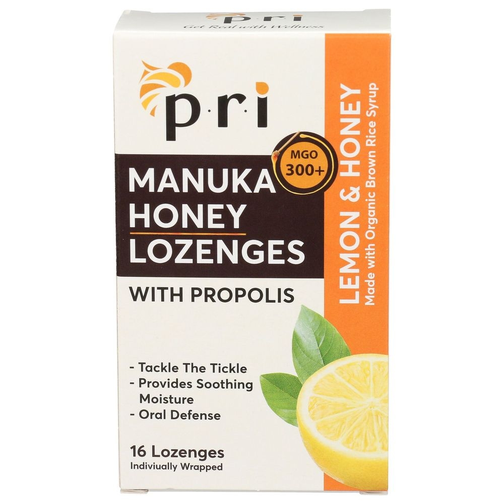 PRI Lemon Honey Lozenges with Propolis, 16 count -- 6 per case