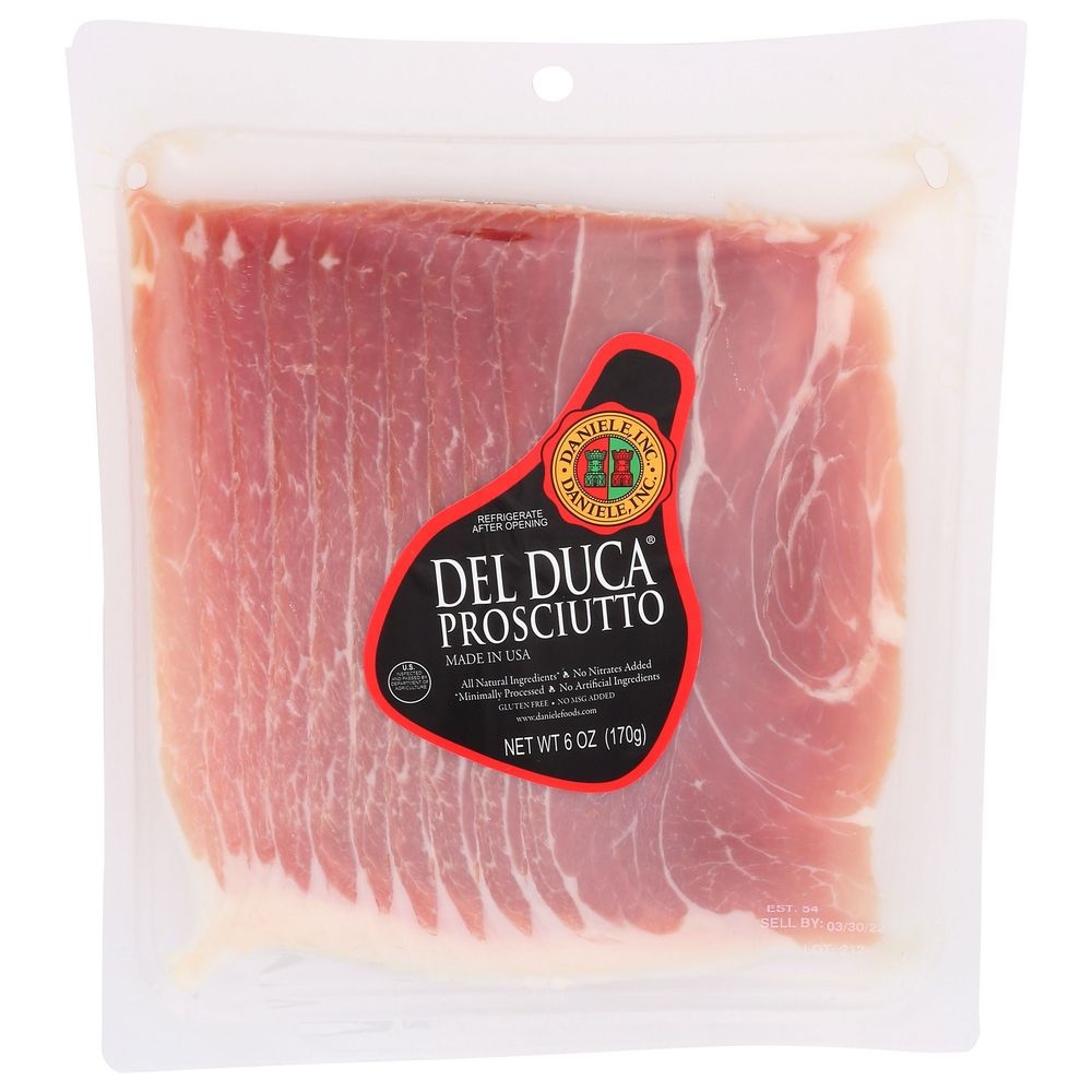 Daniele Del Duca Sliced Prosciutto, 6 Ounce -- 12 per case