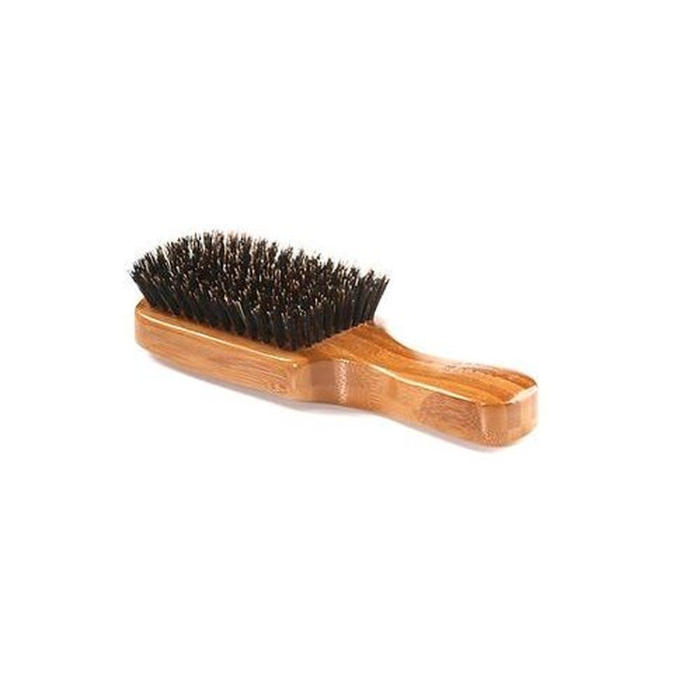 Bass 53 Dark Bamboo Classic Club Style Mens Hair Brush with Firm Natural Bristles