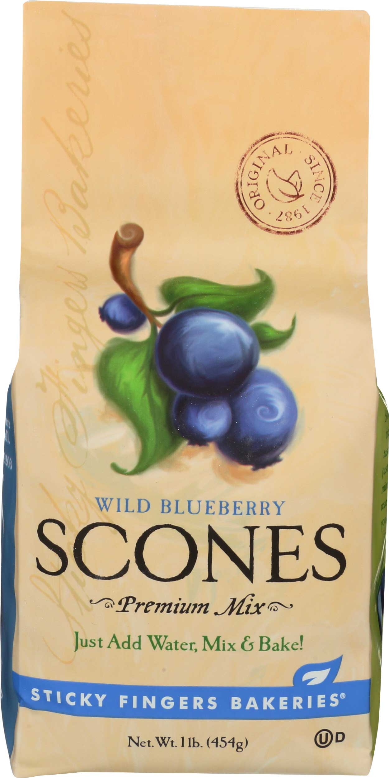 Sticky Fingers Wild Blueberry Scone Mix, 16 Ounce -- 6 per case
