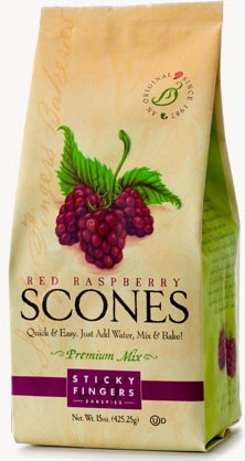 Sticky Fingers Red Raspberry Scone Mix, 15 Ounce -- 6 per case