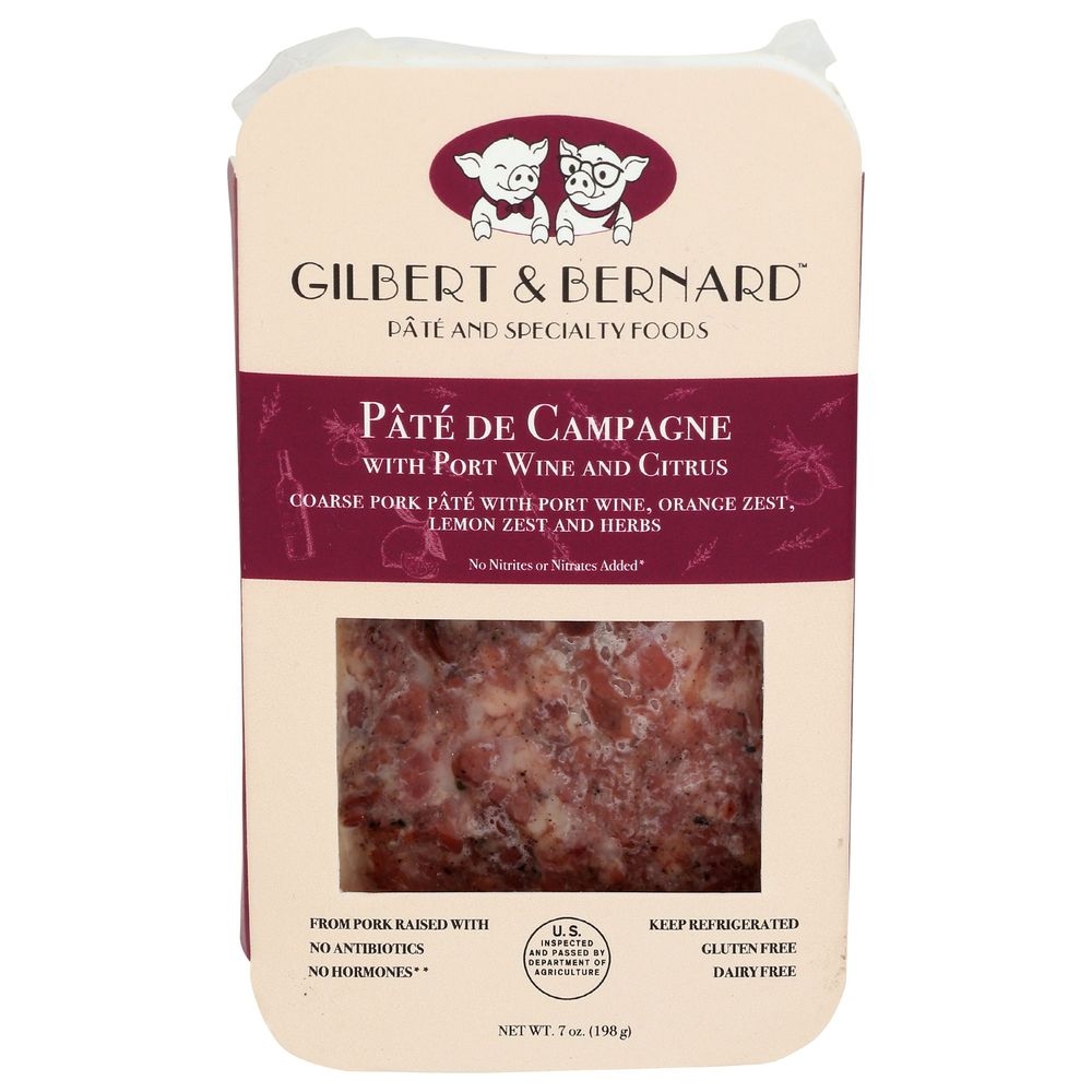Gilbert and Bernard Pate De Campagne with Port Wine and Citrus, 7 Ounce -- 6 per case