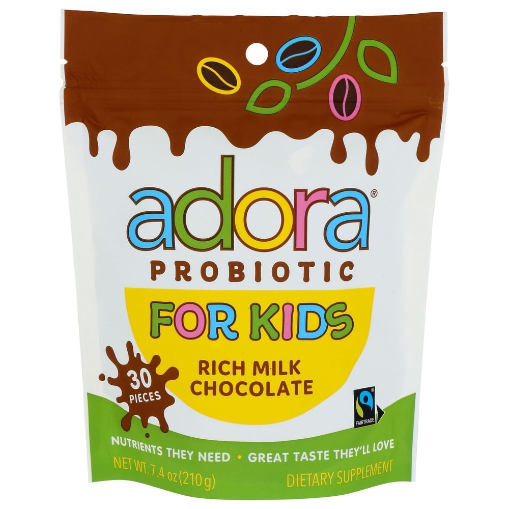 Adora Rich Milk Chocolate Probiotic for Kids, 30 count