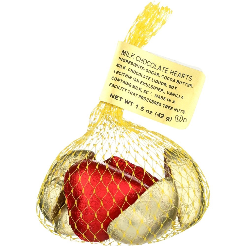 Thompson Chocolate Candy Hearts - Mesh Bag, 1.5 Ounce -- 24 per case