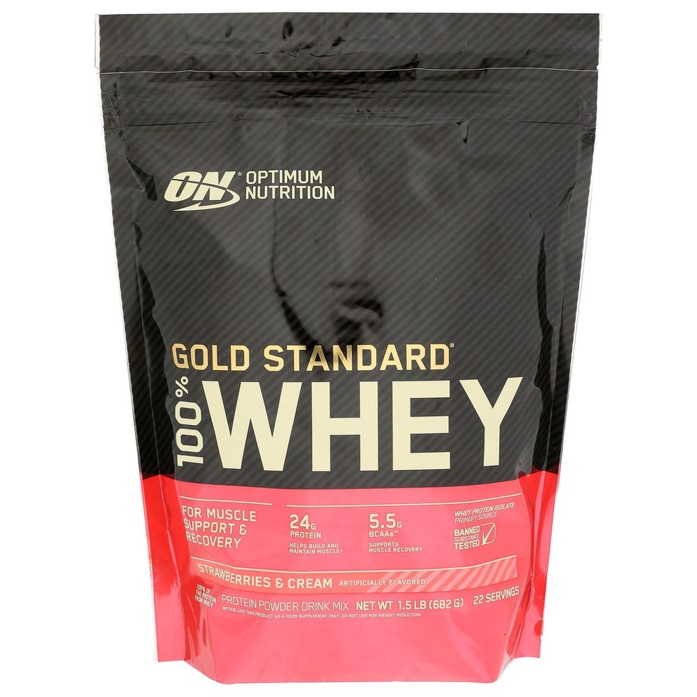 Optimum Nutrition Strawberry Cream Why Protein Powder Drink Mix, 24 Ounce