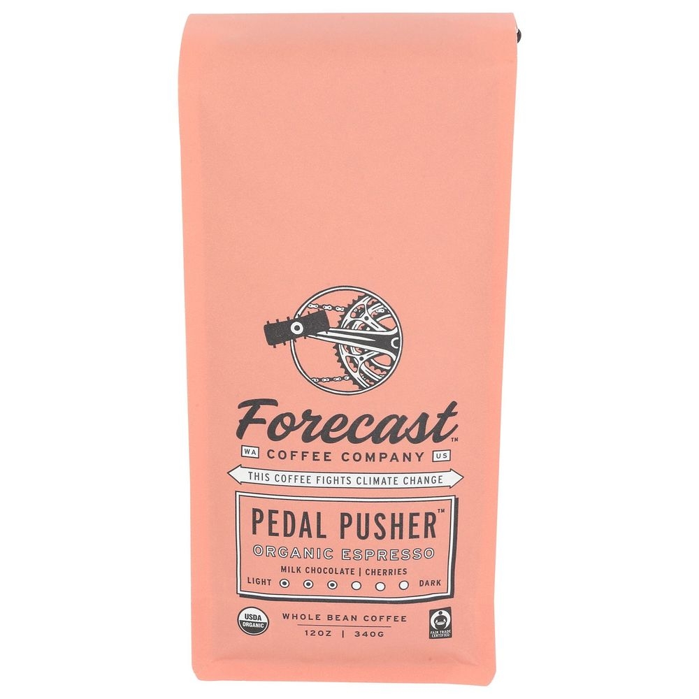 Forecast Pedal Pusher Milk Chocolate Cherries Medium Roast Whole Bean Coffee, 12 Ounce -- 6 per case