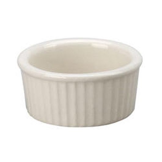Vertex China Vista Collection Undecorated American White Fluted Ramekin, 2 1/2 inch -- 72 per case.