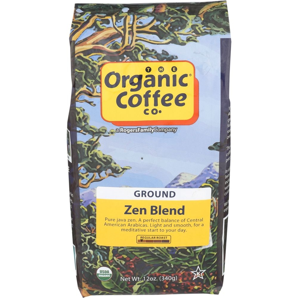 The Organic Coffee Organic Zen Blend Ground Coffee, 12 Ounce -- 6 per case