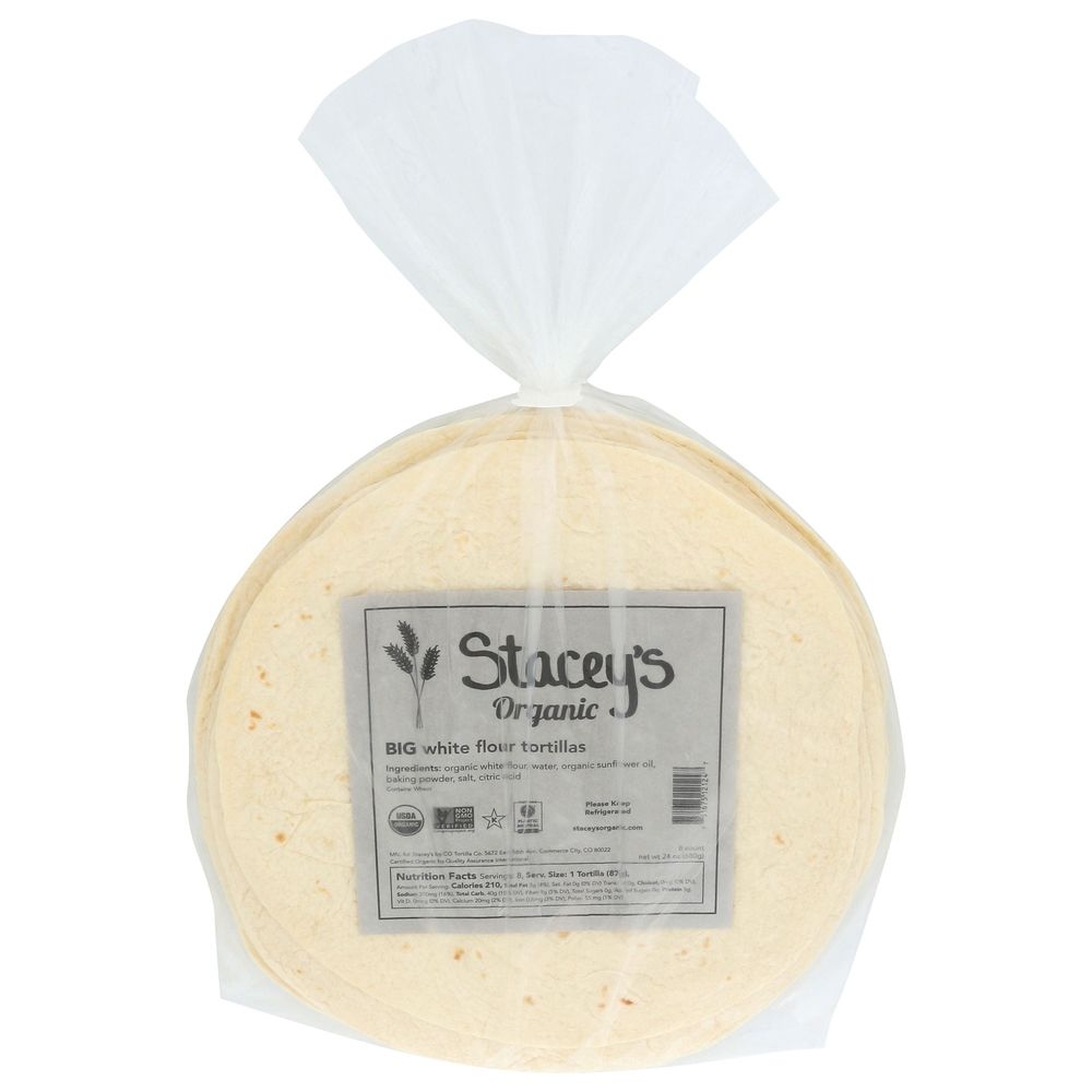 Staceys Organic Big White Flour Tortilla, 24 Ounce -- 12 per case