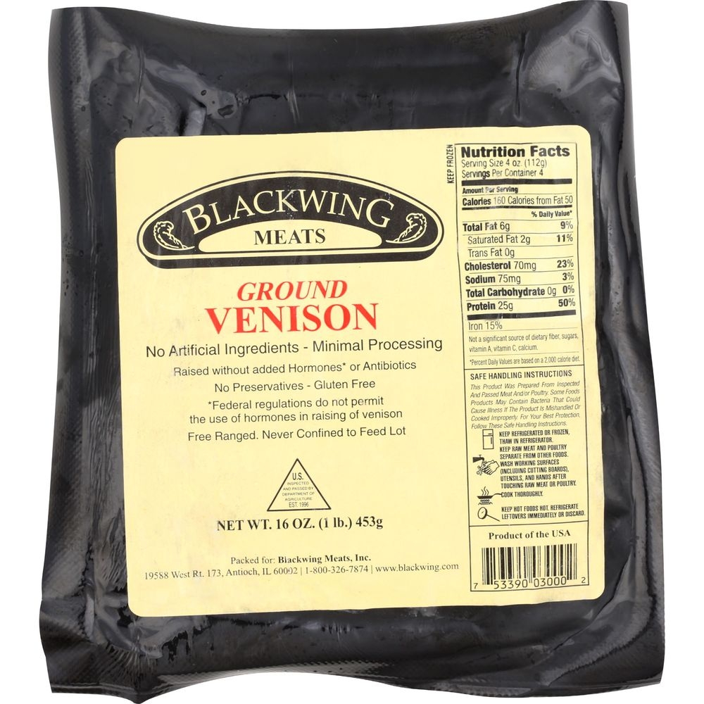 Blackwing Ground Venison, 16 Ounce -- 10 per case