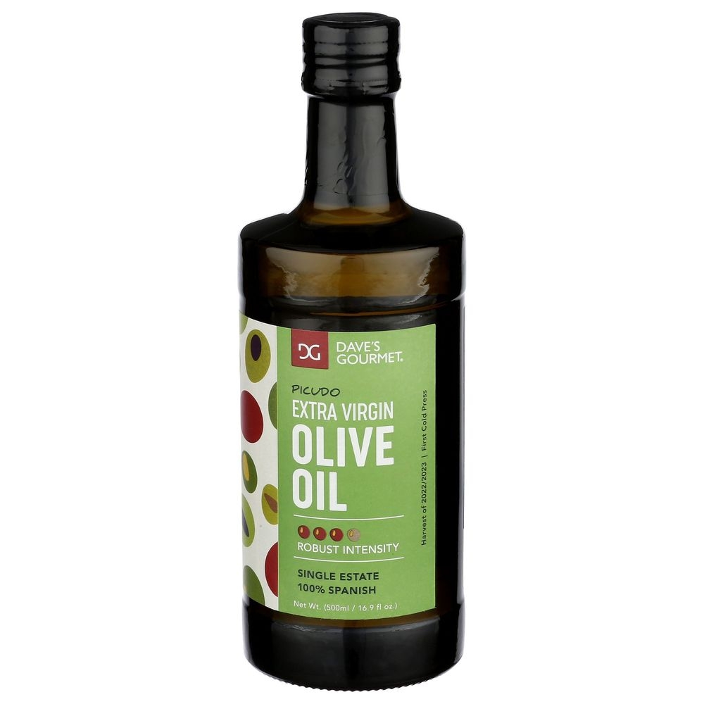 Daves Gourmet Robust Intensity Picudo Extra Virgin Olive Oil, 500 Milliliter -- 6 per case