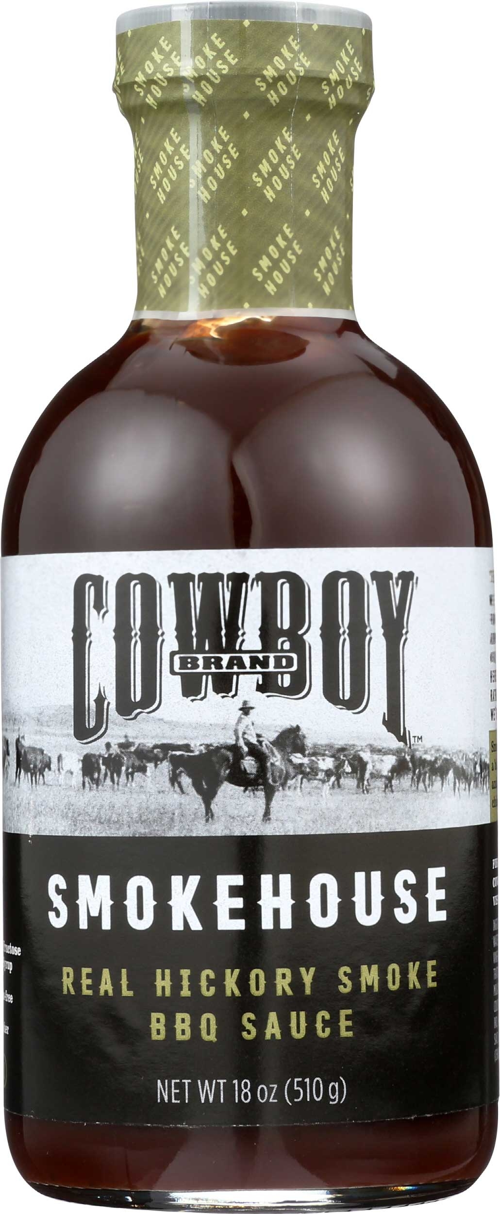 Cowboy Charcoal Hickory Smoke BBQ Sauce, 18 Ounce -- 6 per case