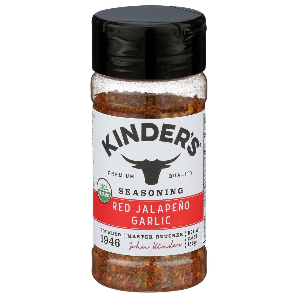 Kinders Organic Red Garlic Jalapeno Seasoning, 2.4 Ounce -- 8 per case