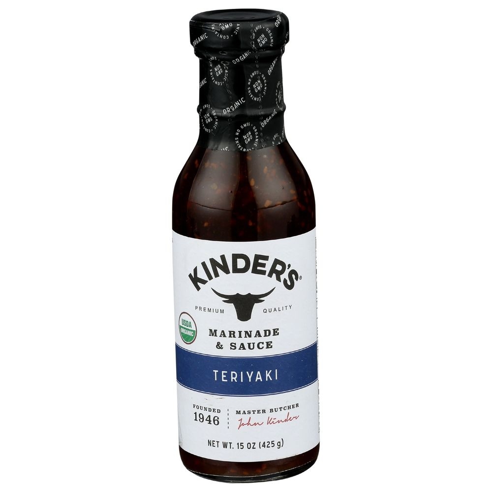 Kinders Organic Teriyaki Marinade and Sauce, 15 Ounce -- 6 per case