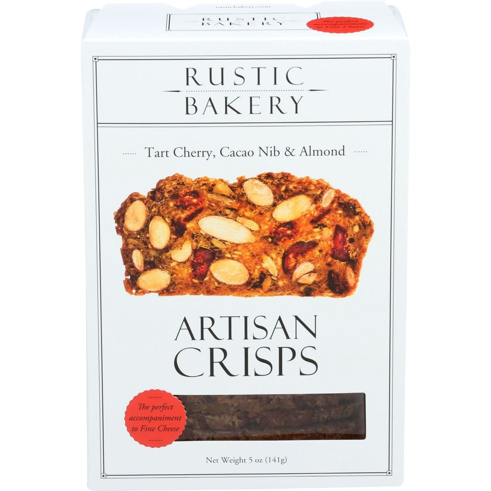 Rustic Bakery Tart Cherry Cacao Nib and Almond Artisan Crisps, 5 Ounce -- 12 per case