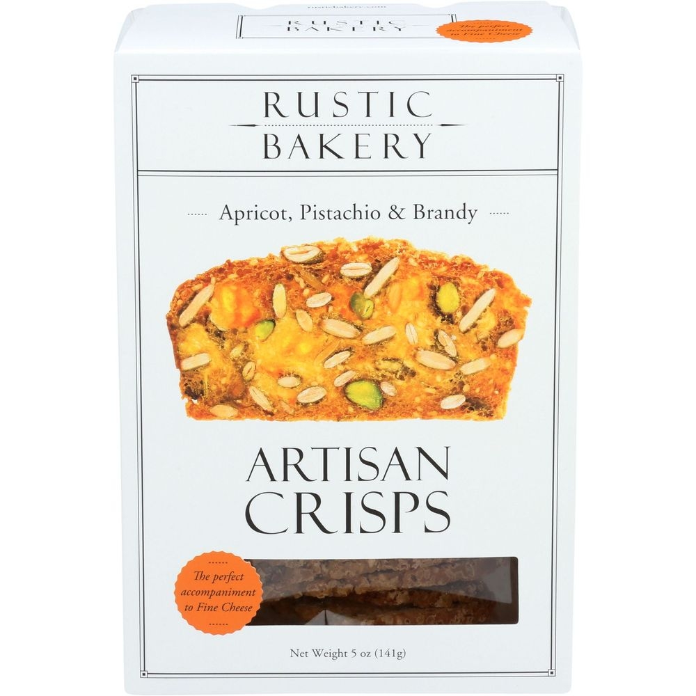 Rustic Bakery Apricot Pistachio and Brandy Artisan Crisps, 5 Ounce -- 12 per case