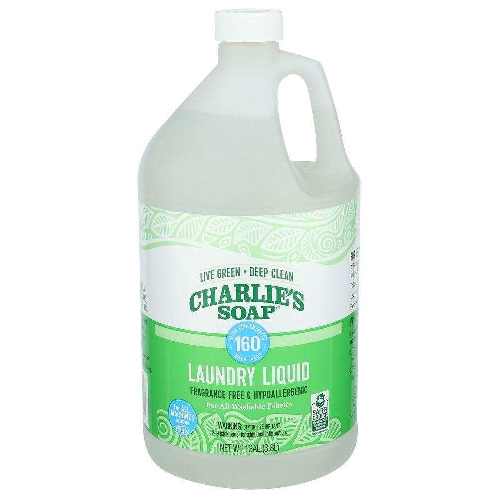 Charlies Soap Natural Liquid Laundry Detergent Refill, 1 Gallon -- 4 per case