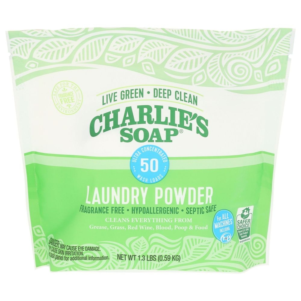Charlies Soap Natural Laundry Detergent Powder, 1.3 Pound -- 6 per case