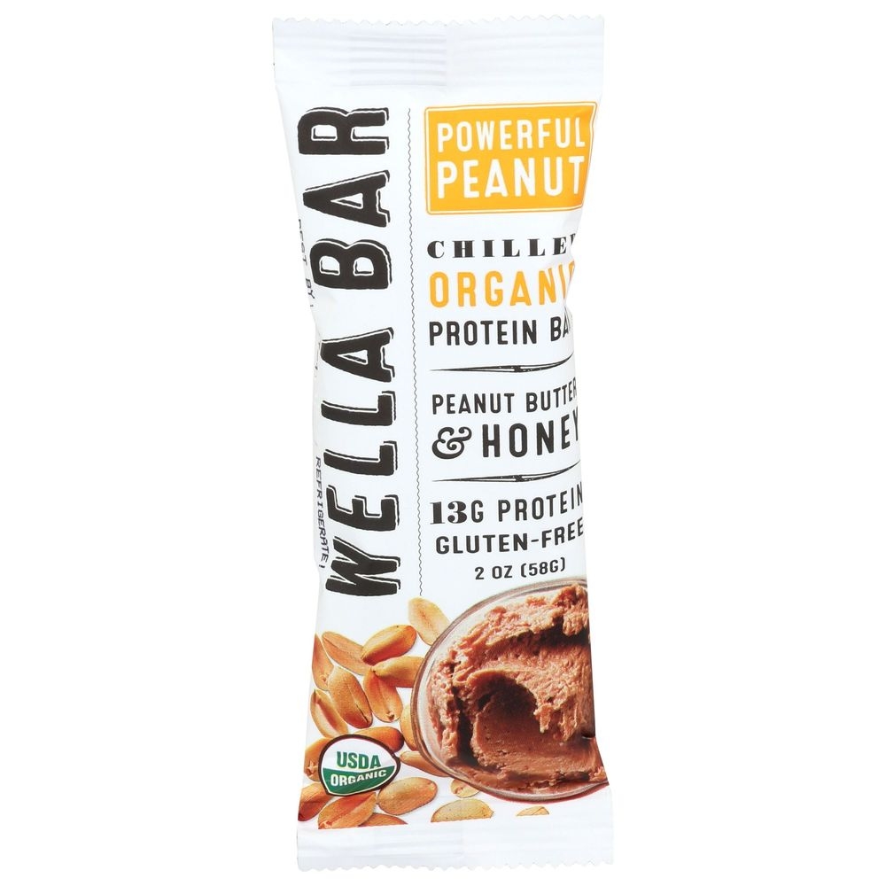 Wella Organic Powerful Peanut Protein Bar, 2 Ounce -- 8 per case
