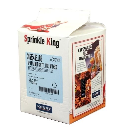 Chicago Almond Non Partially Hydrogenated Peanut Brittle Crunch with Decorettes, 6 Pound -- 4 per case.