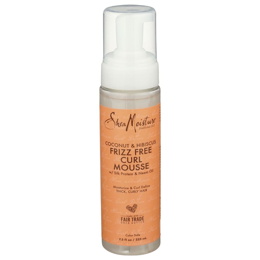 Shea Moisture Coconut and Hibiscus Frizz-Free Curl Mousse, 7.5 Fluid Ounce