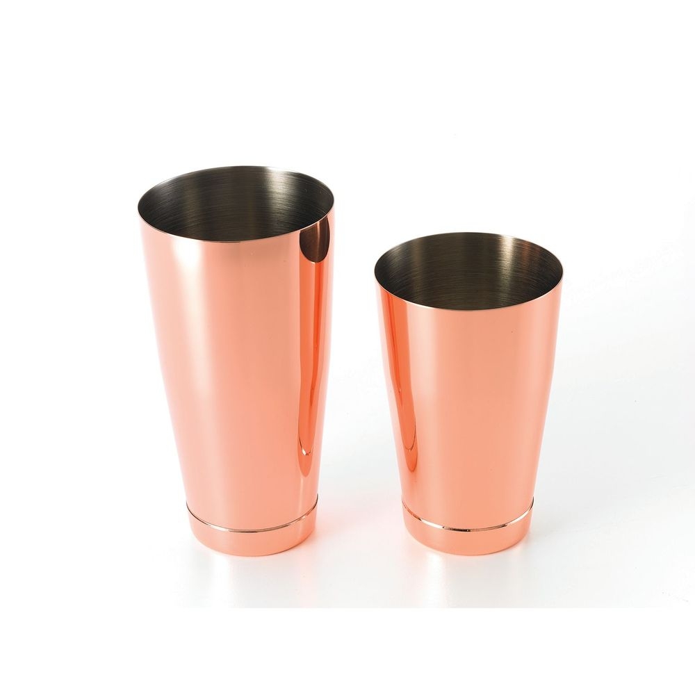 Barfly Copper Plated Shaker Cocktail Tin Set, 18 and 28 Ounce