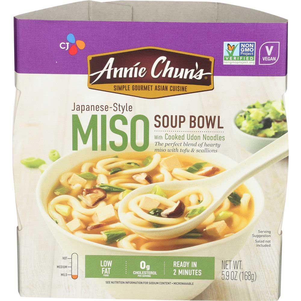 Annie Chuns Miso Noodle Bowl - 5.9 ounce each -- 6 per case