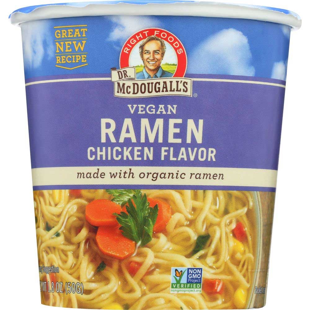 Dr McDougalls Right Foods Ramen Chicken Soup with Noodles, 1.8 Ounce -- 6 per case.