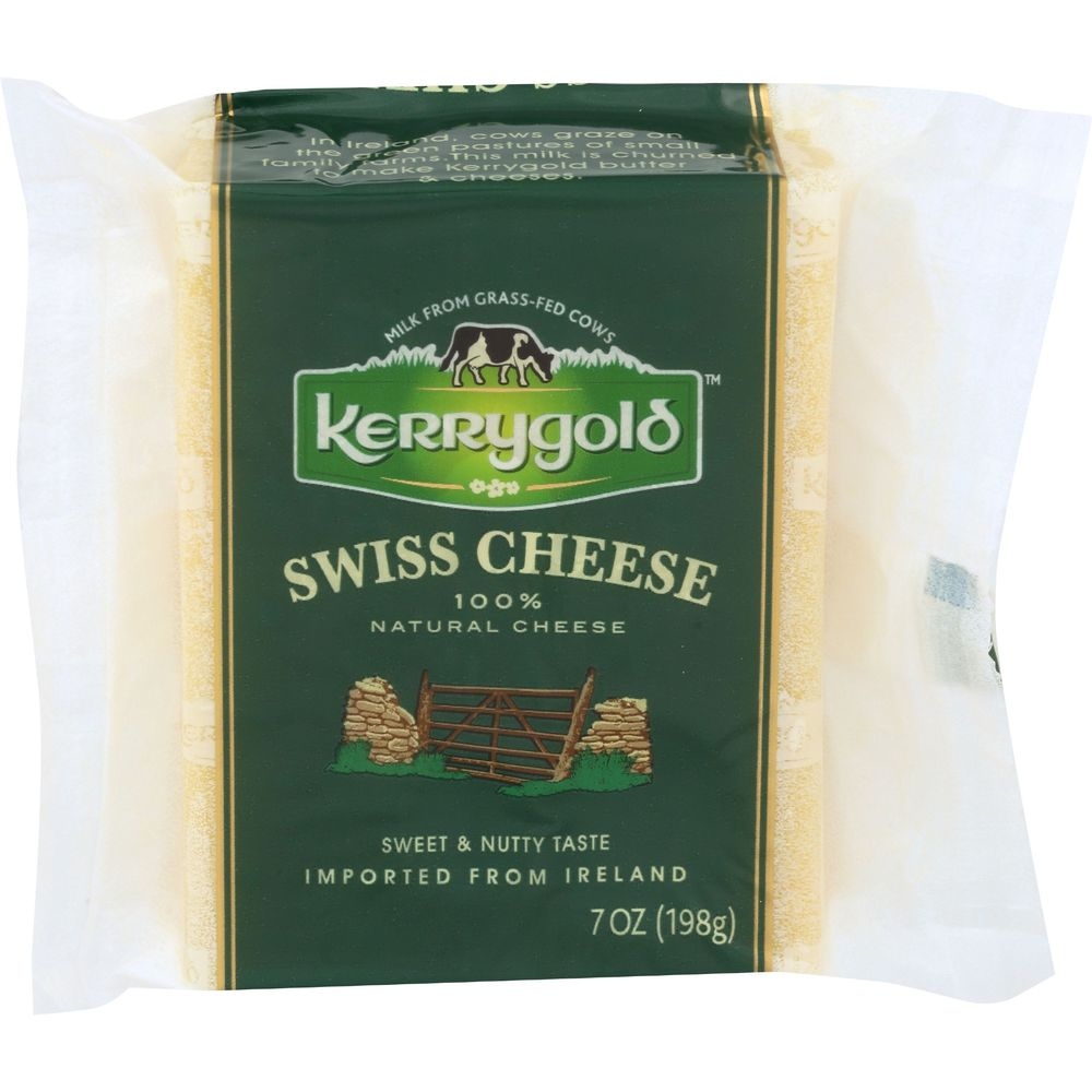 Kerrygold Swiss Cheese Wedge, 7 Ounce -- 12 per case