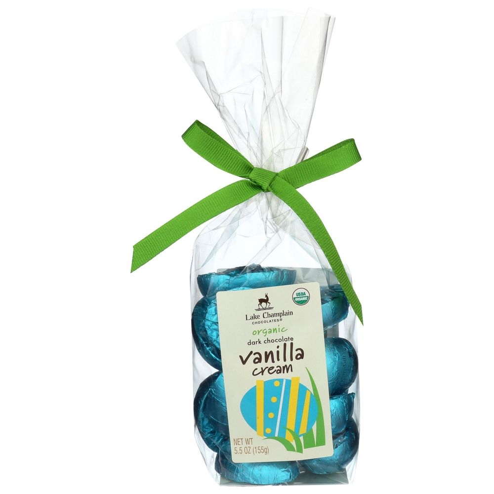Lake Champlain Chocolates Organic Vanilla Cream Dark Chocolate Egg, 5.5 Ounce -- 12 per case