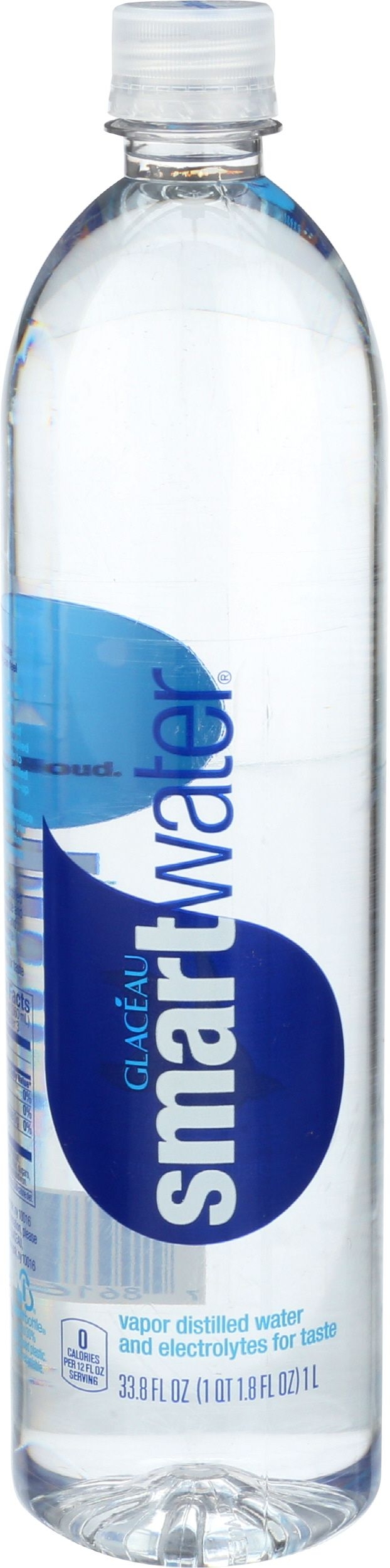 Glaceau Smartwater Vapor Distilled Water, 1 Liter -- 12 per case