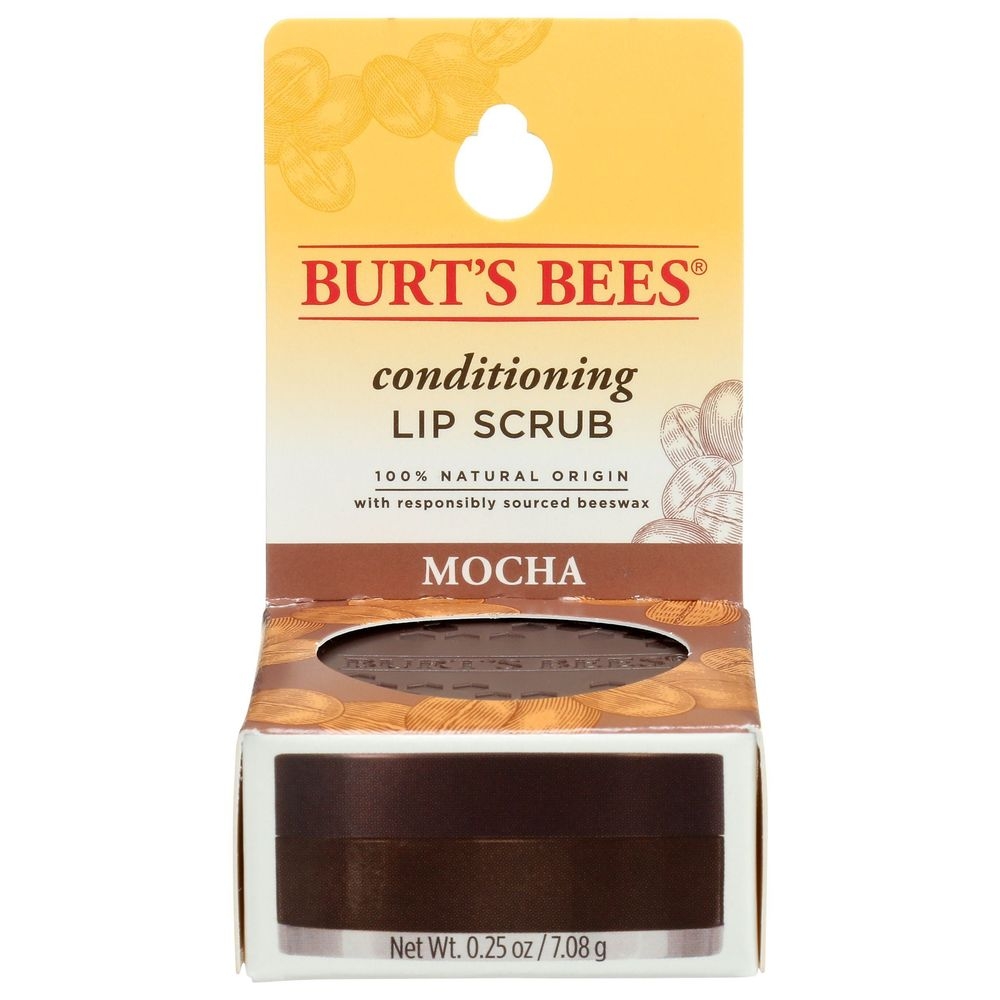 Burts Bees Natural Conditioning Mocha Lip Scrub with Repurposed Coffee Grounds, 0.25 Ounce -- 4 per case