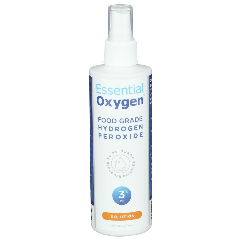 Essential Oxygen 3 Percent Food Grade Hydrogen Peroxide Spray, 8 Ounce -- 3 per case