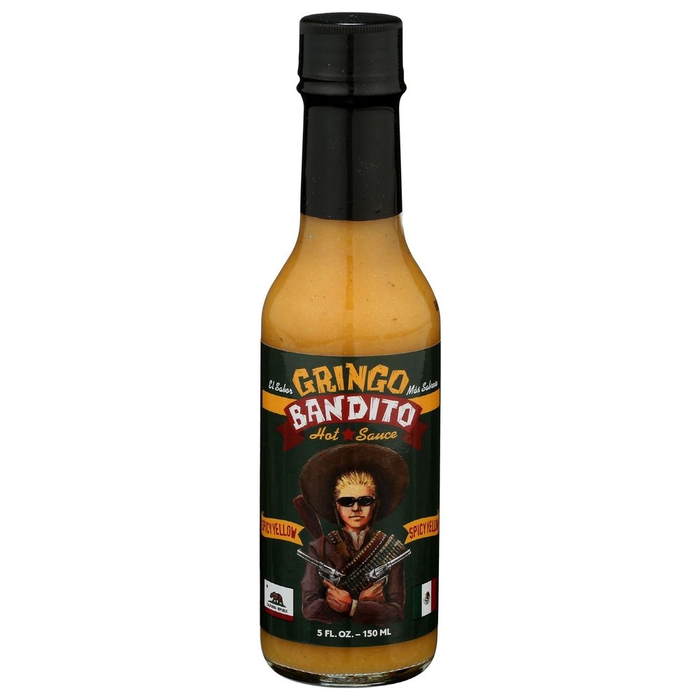 Gringo Bandito Spicy Yellow Hot Sauce, 5 Fluid Ounce -- 12 per case