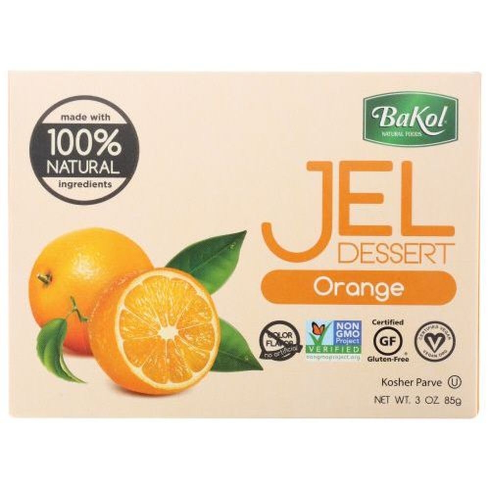 Bakol All Natural Orange Jel Dessert, 3 Ounce -- 12 per case