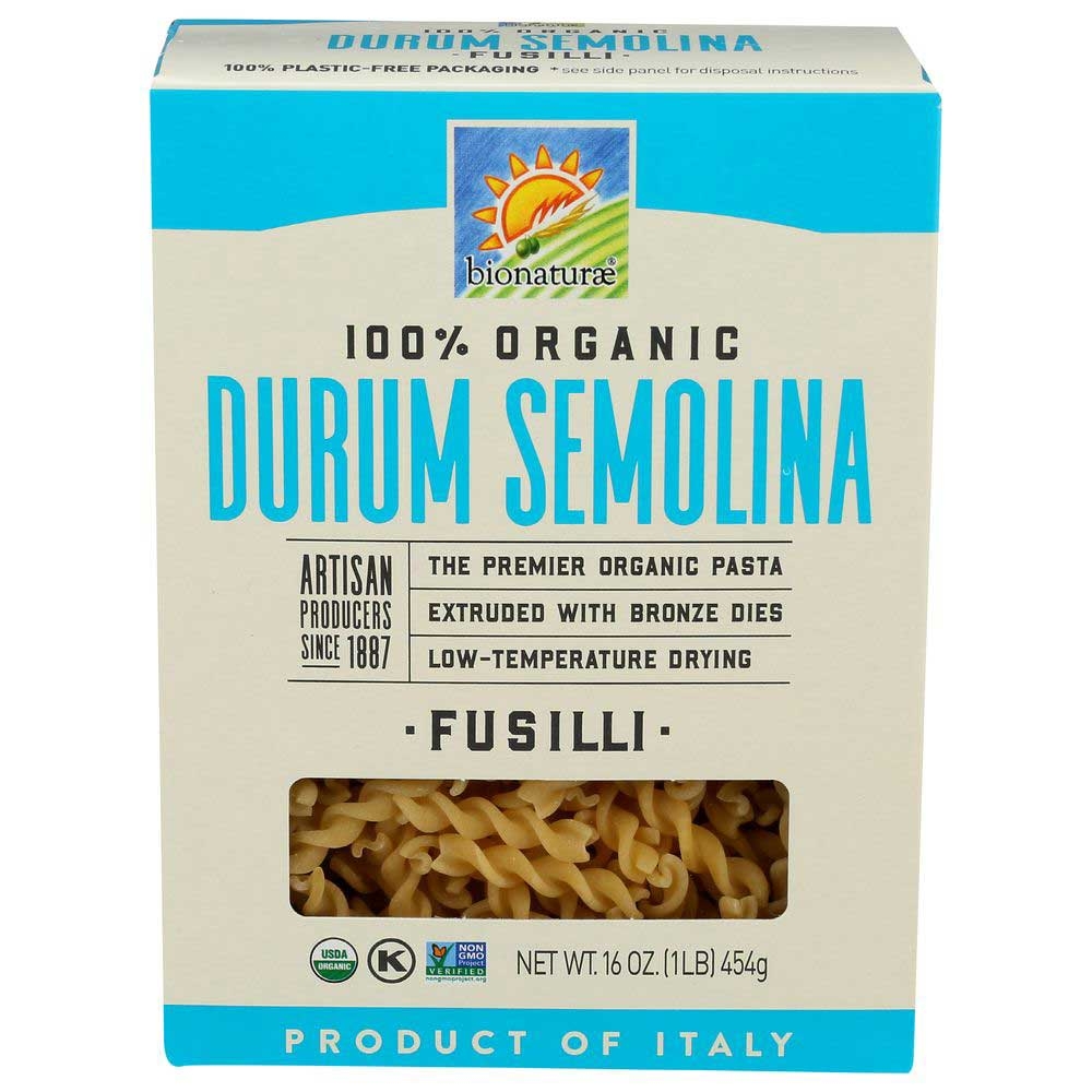 Bionaturae Organic Pasta Fusilli, 16 Ounce -- 12 per case