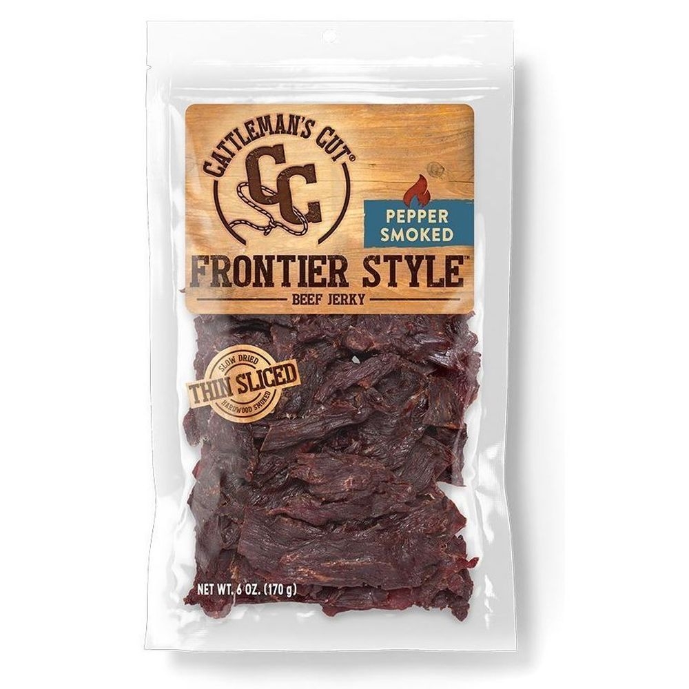 Cattlemans Cut Frontier Style Pepper Smoked Beef Jerky, 6 Ounce -- 6 per case