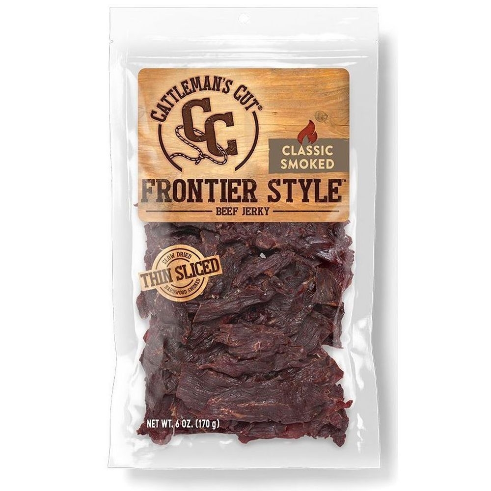 Cattlemans Cut Frontier Style Classic Smoked Beef Jerky, 6 Ounce -- 12 per case