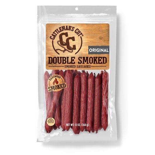 Cattlemens Double Smoked Sausage Sticks, 12 Ounce -- 6 per case