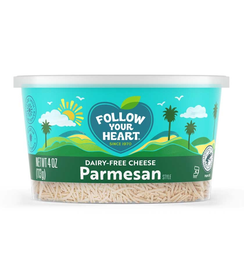Follow Your Heart Parmesan Style Shredded Cheese Alternative, 4 Ounce -- 8 per case.