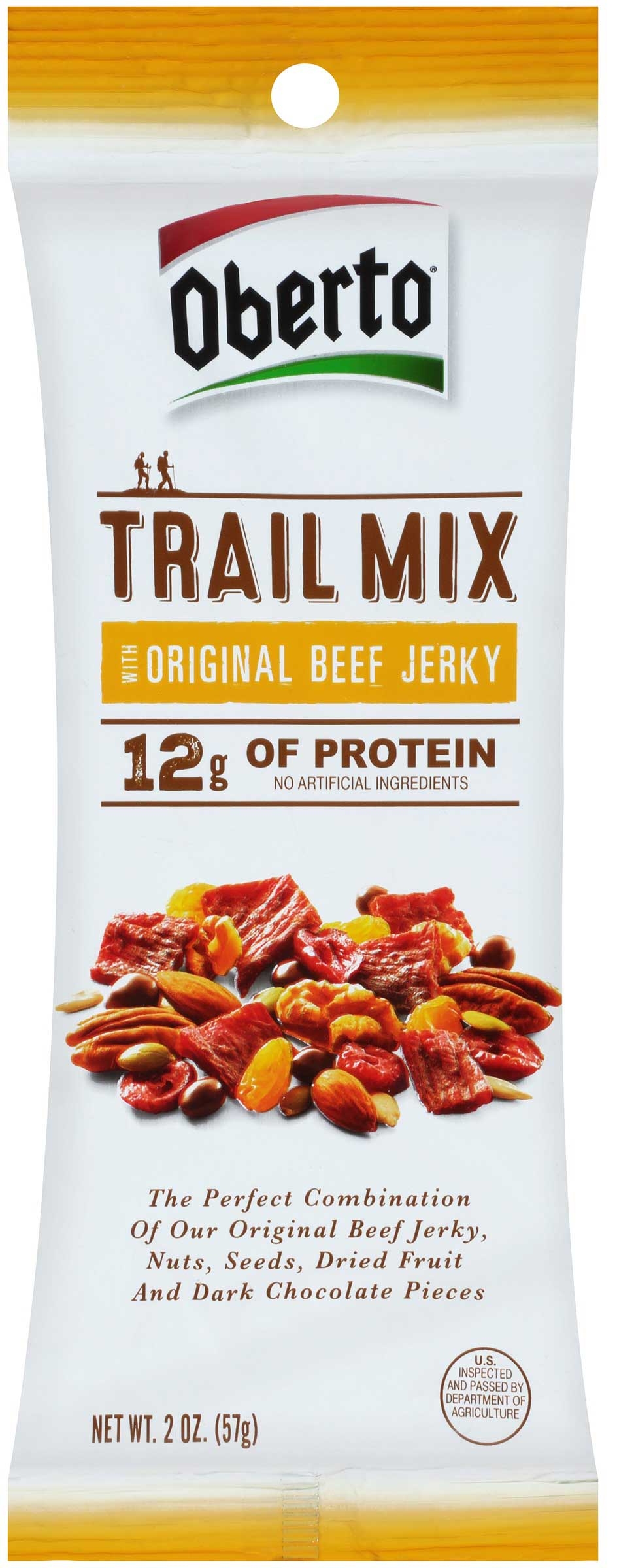 Oberto Original Spicy Peppered Turkey Trail Mix - Display, 2 Ounce -- 48 per case.