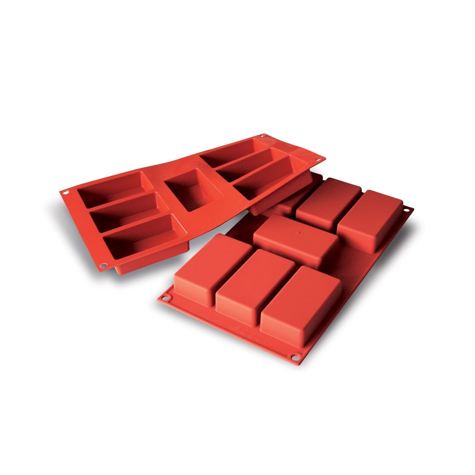 Silikomart SiliconFlex Alimentary Silicone 7 Cavities Rettangolo Mold,3 27/64 inch Length x 1 7/8 inch Width x 15/16 inch Height