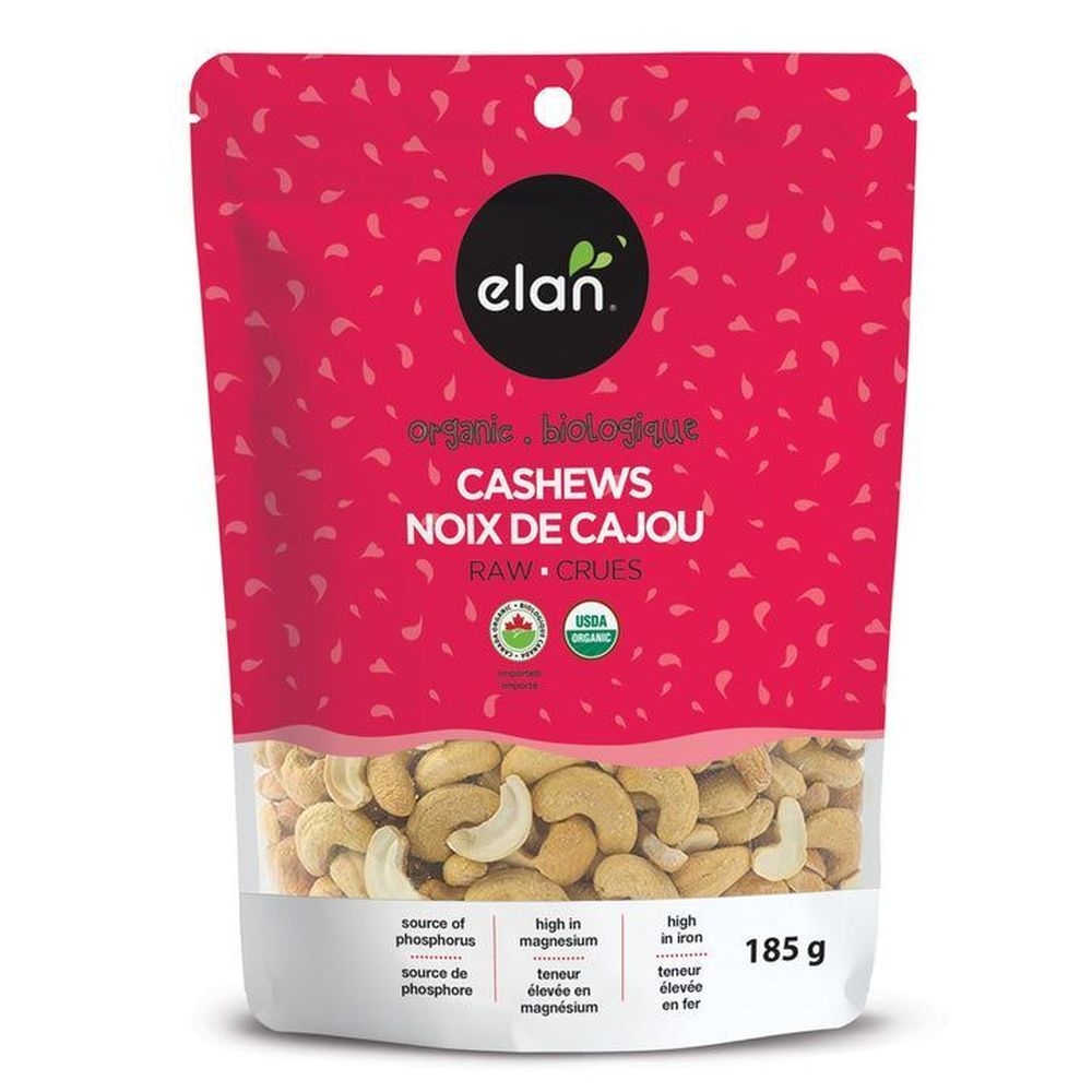 Elan Organic Raw Cashews, 6.5 Ounce -- 8 per case