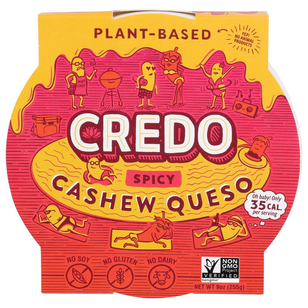 Credo Plant Based Spicy Cashew Queso, 9 Ounce -- 12 per case