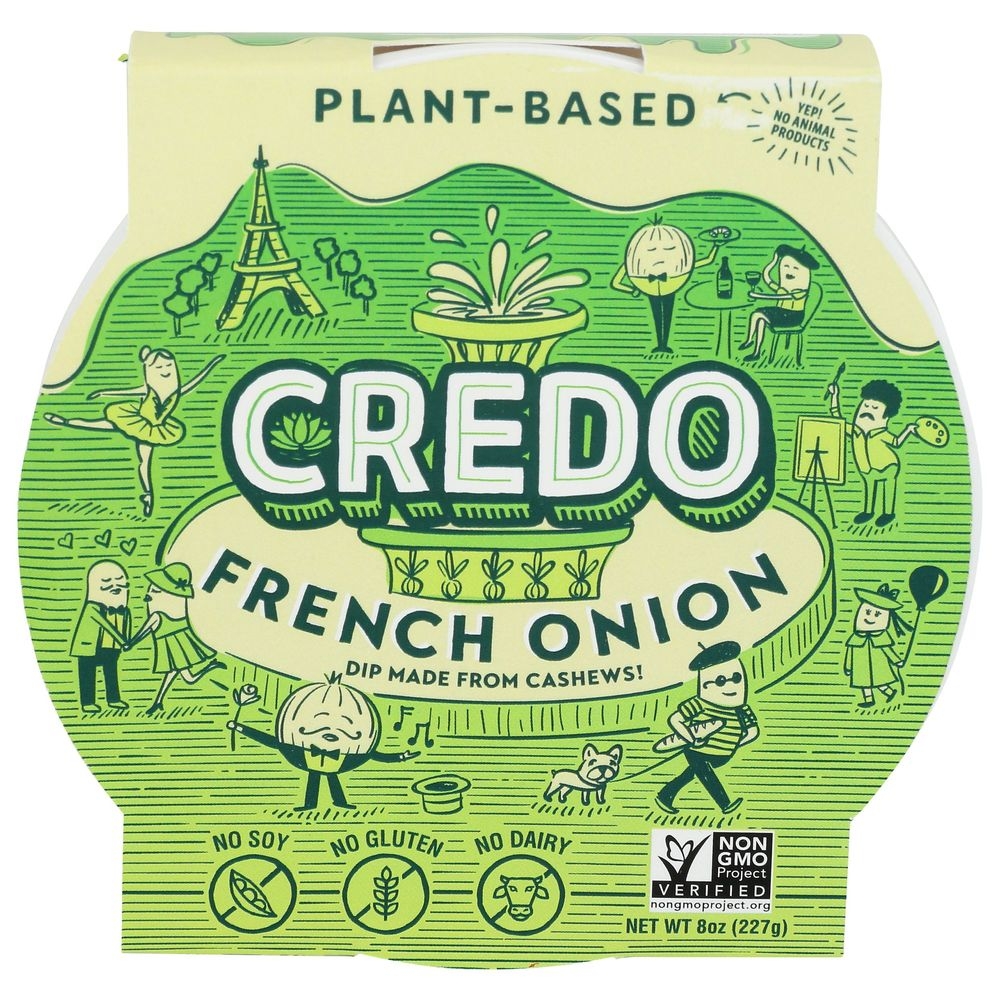Credo Plant Based French Onion Dip, 8 Ounce -- 6 per case